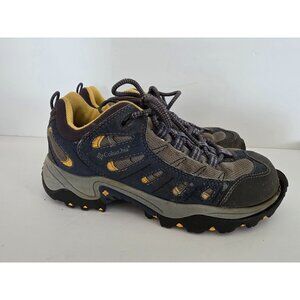 Columbia Black Rock Hiking Shoes Size 8 Womens Gray & Yellow